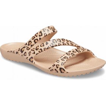 Chanclas Crocs Women's Kadee II Graphic Sandal Mujer Marrom | Mexico 0601EBCX